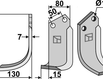 Blade 180x80mm, left