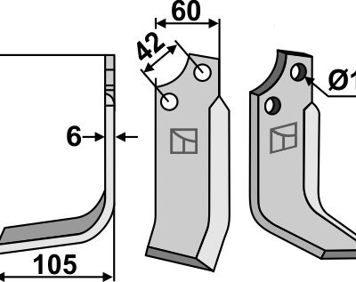 Blade 160x60mm, left