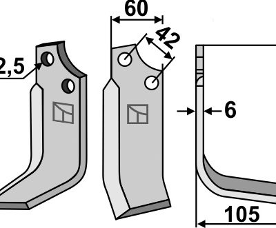 Blade 160x60mm, right