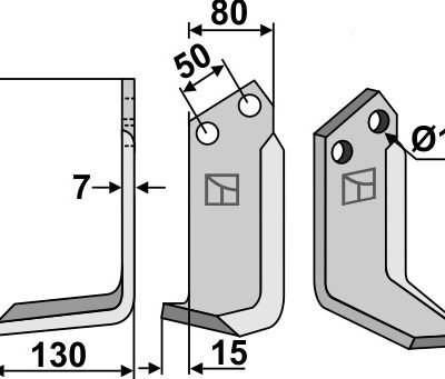 Blade 180x80mm, left