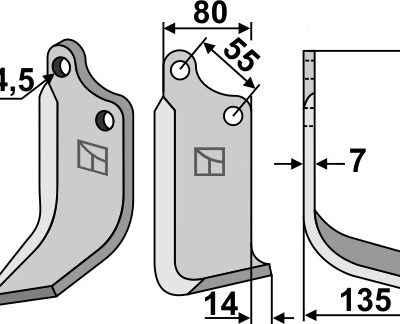 Blade 172x80mm, right
