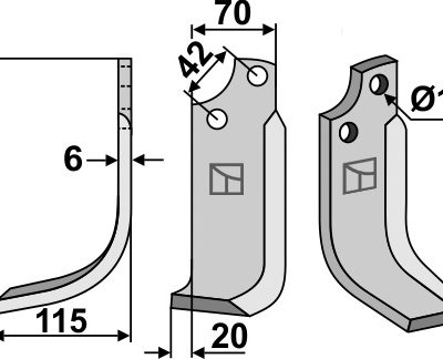 Blade 185x60mm, left