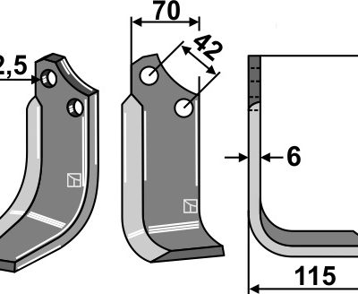 Blade 185x70mm, right