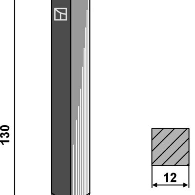 Harrow teeth from boron steel with square neck
