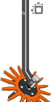 Finger weeder assembly Ø370mm cpl. w/ shank - left
