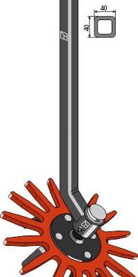 Finger weeder assembly Ø370mm cpl. w/ shank - left