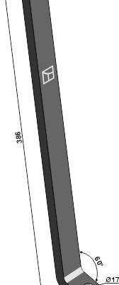 Shank assembly for finger weeder Ø250mm / Ø290mm