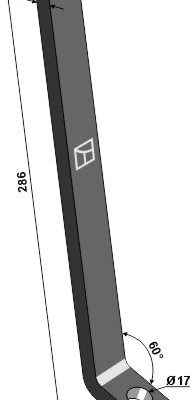 Shank assembly for finger weeder Ø250mm / Ø290mm