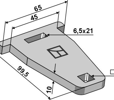 Plate 99,5x10x65