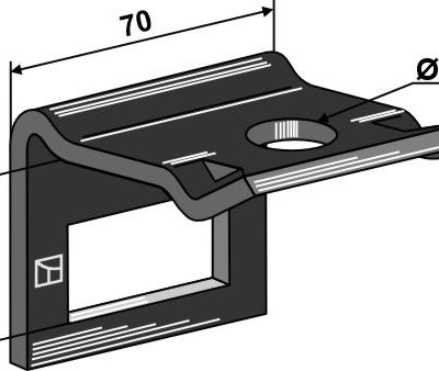 Clamp for  tine 45x12