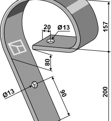 Brake tine 80x10