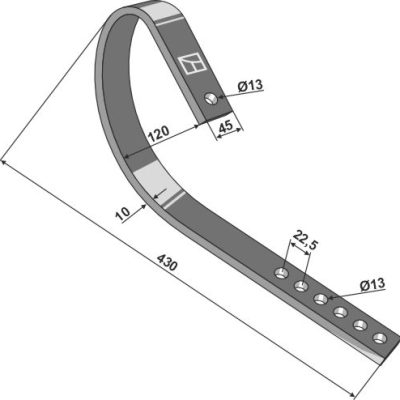 Brake tine 45x10