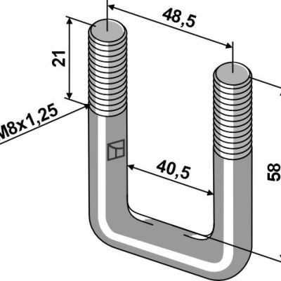 Stirrup bolt - M8x1,25