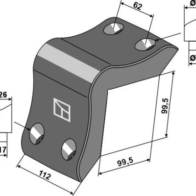 Frame bracket counterpart
