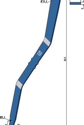 Leaf spring for trailed share