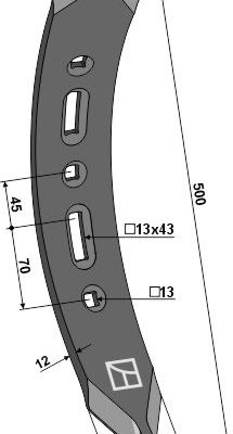 Twisted stubble point - left model