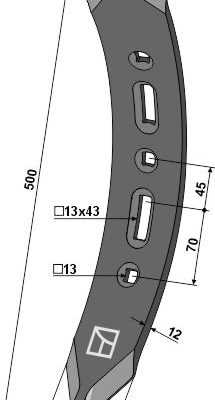 Twisted stubble point - right model