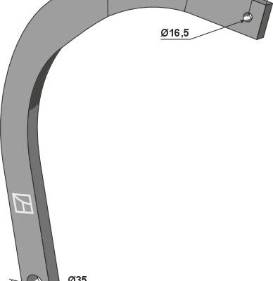 Tine 60x30x905 (17°) - left
