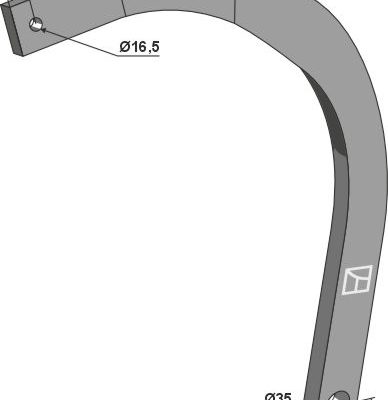 Tine 60x30x905 (17°) - right