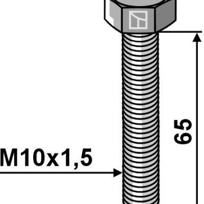 Bolt M10x1,5 - Galvanized - 8.8