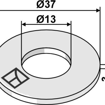 Washer Ø37x3xØ13 DIN 9021 A13 (Polyamide)