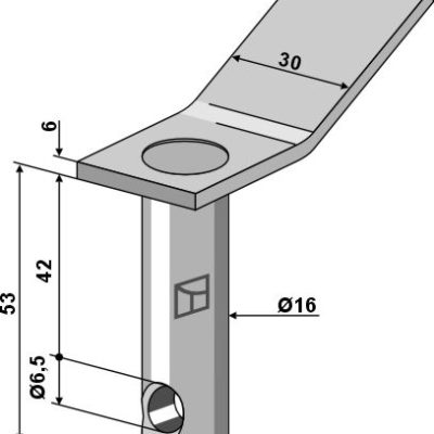 Socket pins with curved handle