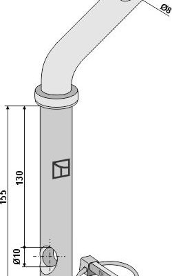 Socket pins with curved handle