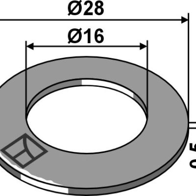Washer DIN988 Ø28x0,5xØ16