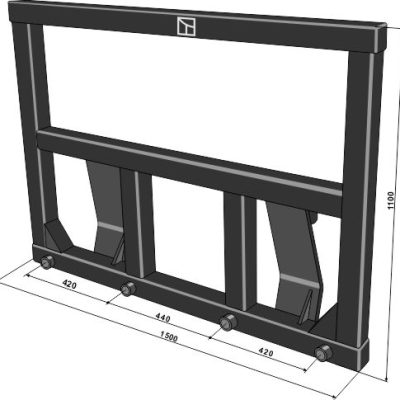 Mounting bracket for bale forks
