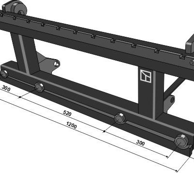 Mounting bracket for bale forks (Pallet frame)