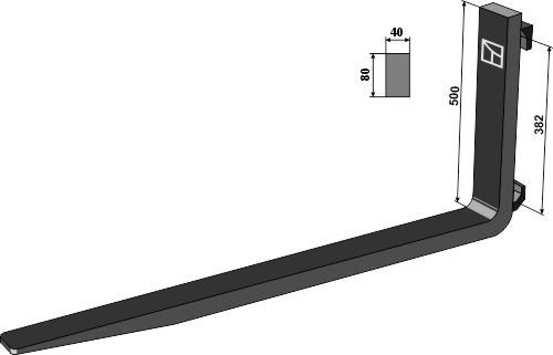 Fork tine 1200