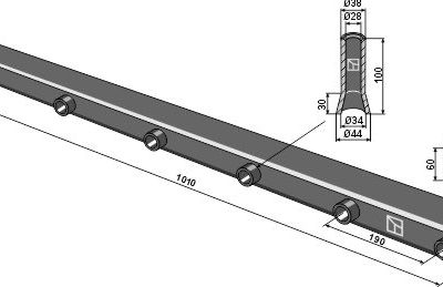 Frame tube for tine 1010mm