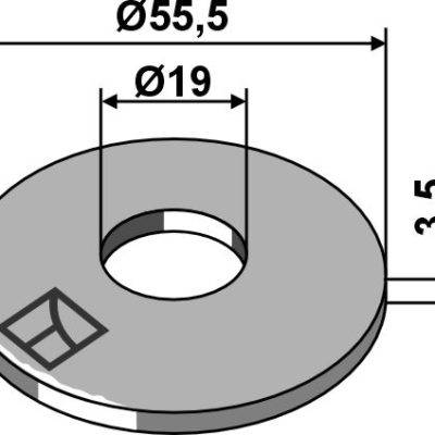 Washer Ø55,5x3,5xØ19 - ISO7093-1