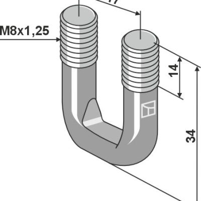 Stirrup bolt - M8x1,25