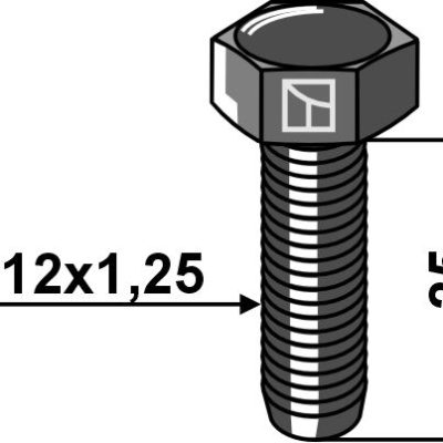 Hexagon bolt M12x1,25x25