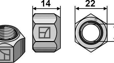 All-metal nut with squeezing device M14x1,5 - DIN980 galv. 10.9