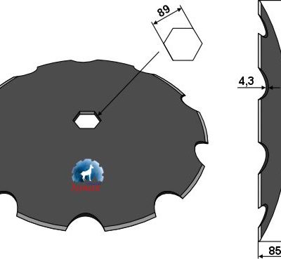 Notched disc Ø610x4,3