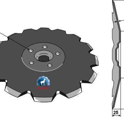 Notched disc - Ø353x4
