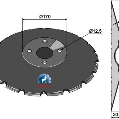 Notched disc Ø450x5