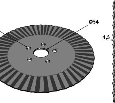 Seed drill disc Ø402x4,5