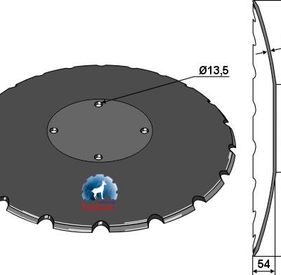 Notched disc Ø612x6