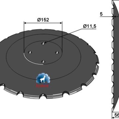 Notched disc Ø510x5