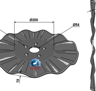 Seed drill disc Ø402x4,5