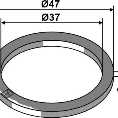 Distance ring Ø47x3xØ37