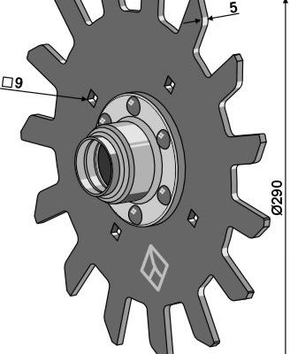 Residue disc compl. with hub - right