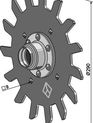 Residue disc compl. with hub - left