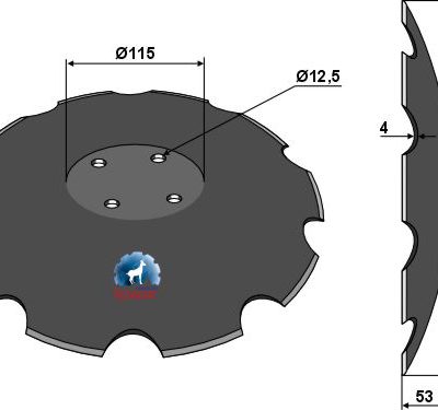 Notched disc Ø460x4