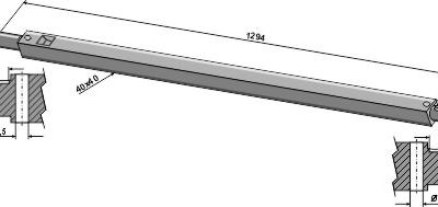 Square shaft 40x40 - 1294mm