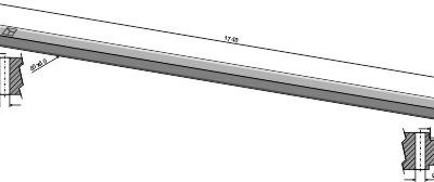Square shaft 40x40 - 1740mm