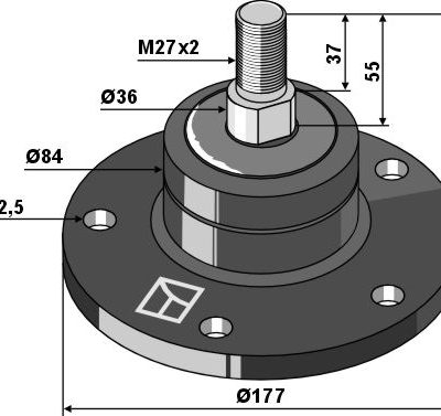 Bearing with thread M27x2